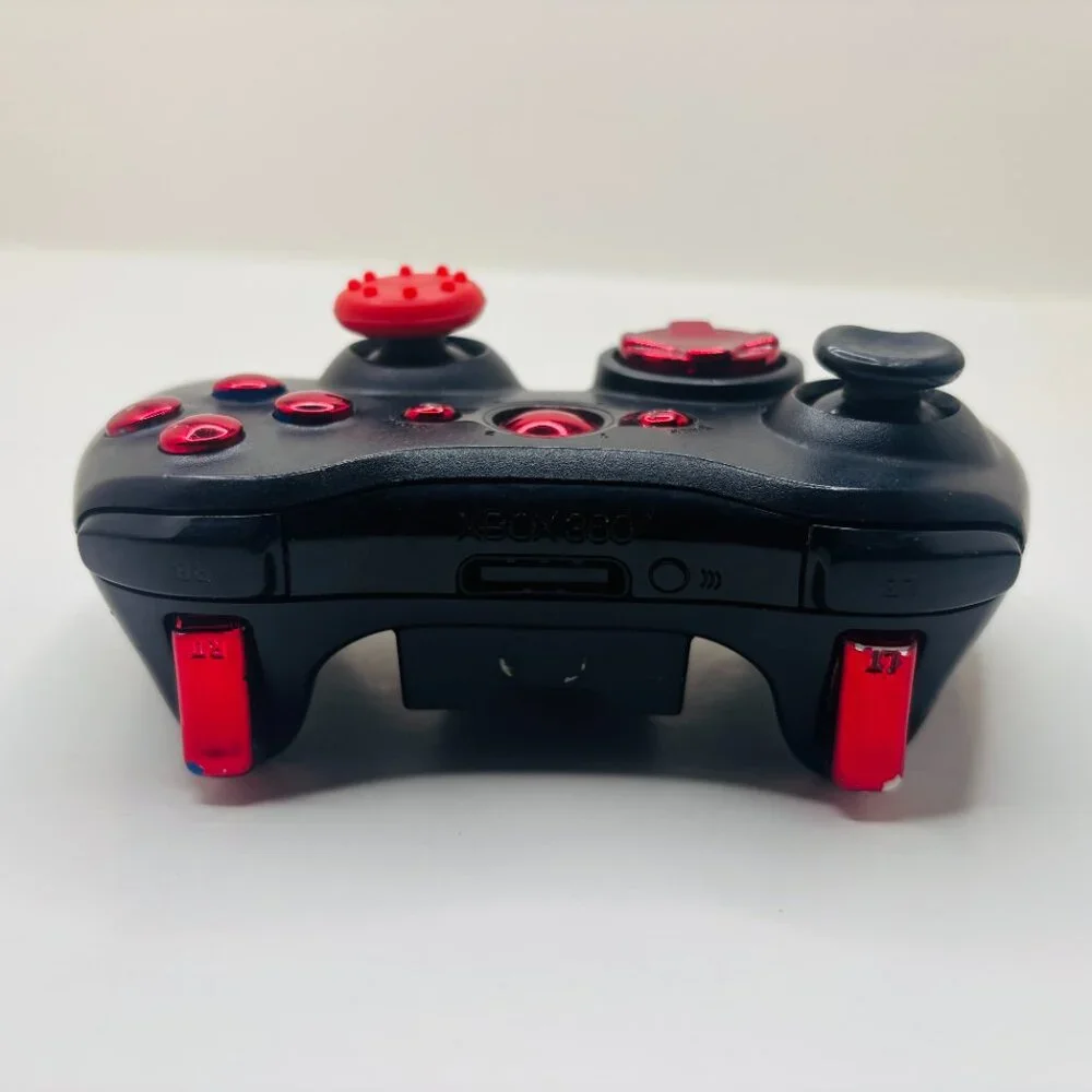 OEM Black & Red Microsoft Xbox 360 Wireless Controller 1403 - FOR PARTS